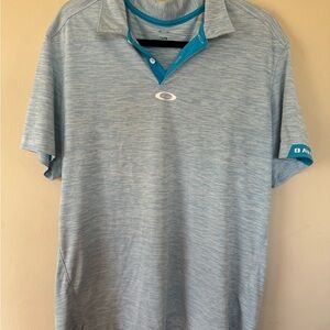 Oakley Men's Light Blue Polo Shirt